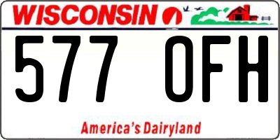 WI license plate 577OFH