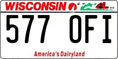 WI license plate 577OFI