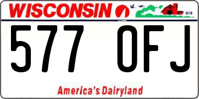 WI license plate 577OFJ
