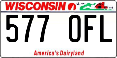 WI license plate 577OFL