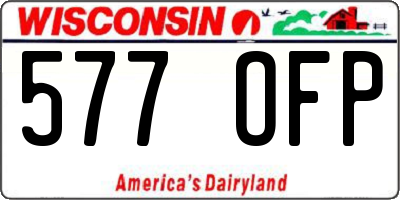 WI license plate 577OFP