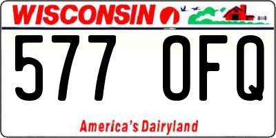 WI license plate 577OFQ