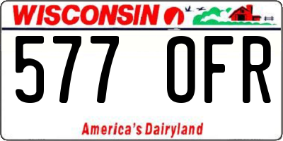 WI license plate 577OFR