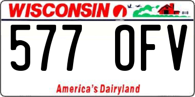 WI license plate 577OFV