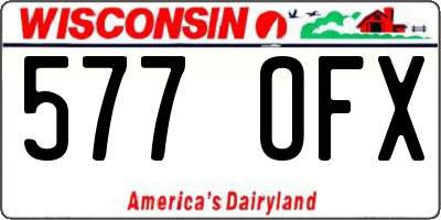 WI license plate 577OFX