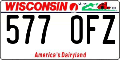 WI license plate 577OFZ