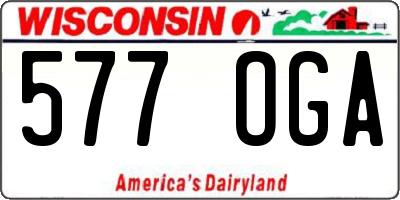 WI license plate 577OGA