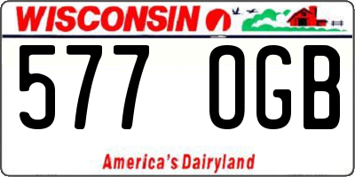WI license plate 577OGB