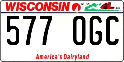 WI license plate 577OGC