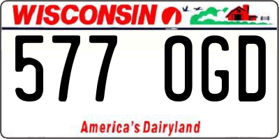 WI license plate 577OGD