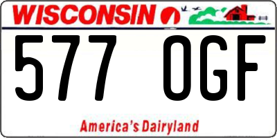 WI license plate 577OGF