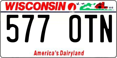 WI license plate 577OTN
