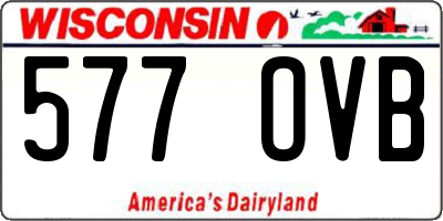 WI license plate 577OVB