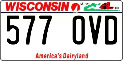WI license plate 577OVD