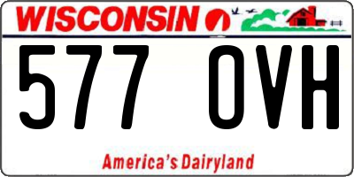 WI license plate 577OVH