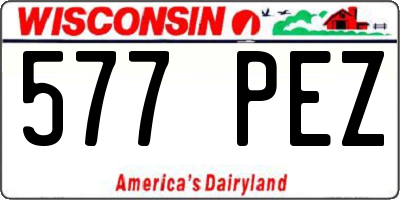 WI license plate 577PEZ