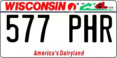 WI license plate 577PHR