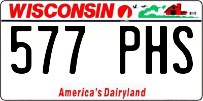 WI license plate 577PHS