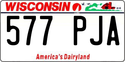 WI license plate 577PJA