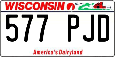 WI license plate 577PJD