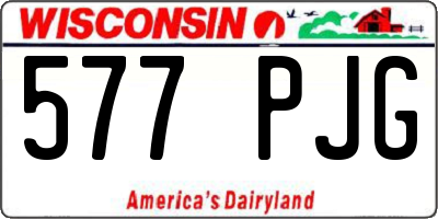 WI license plate 577PJG