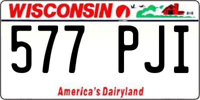 WI license plate 577PJI