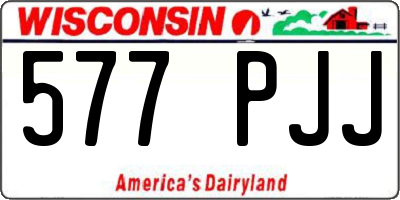 WI license plate 577PJJ