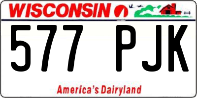 WI license plate 577PJK