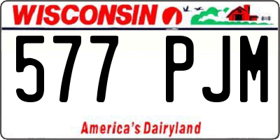 WI license plate 577PJM