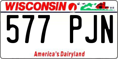 WI license plate 577PJN