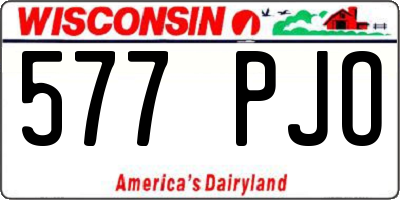 WI license plate 577PJO