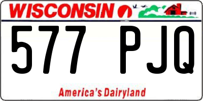 WI license plate 577PJQ