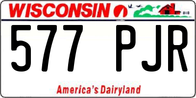 WI license plate 577PJR