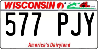 WI license plate 577PJY