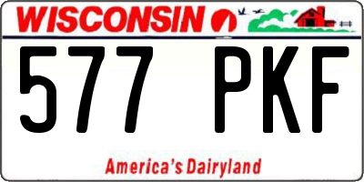 WI license plate 577PKF