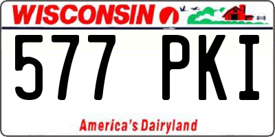 WI license plate 577PKI