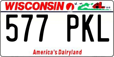 WI license plate 577PKL