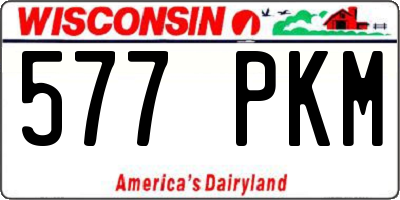WI license plate 577PKM