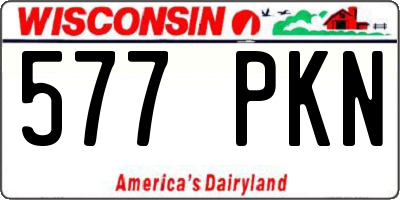 WI license plate 577PKN