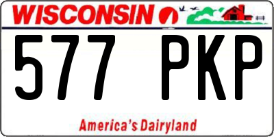 WI license plate 577PKP