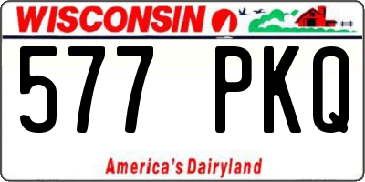 WI license plate 577PKQ