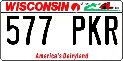 WI license plate 577PKR