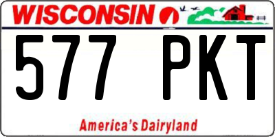 WI license plate 577PKT