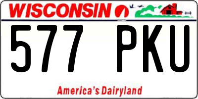 WI license plate 577PKU