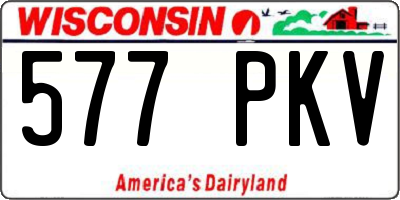 WI license plate 577PKV