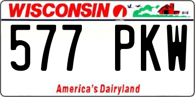 WI license plate 577PKW