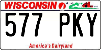 WI license plate 577PKY