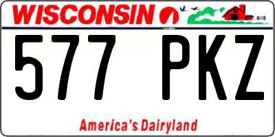 WI license plate 577PKZ