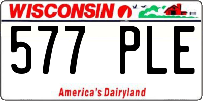 WI license plate 577PLE