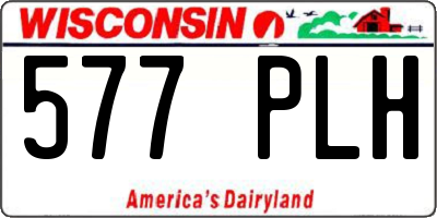 WI license plate 577PLH